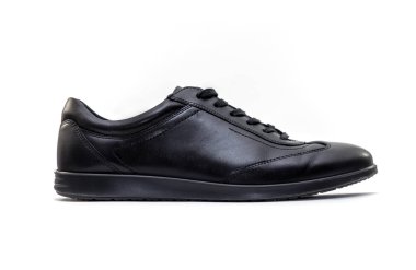 Bir siyah Man Ayakkabı veya Boot beyaz Arka Plan izole