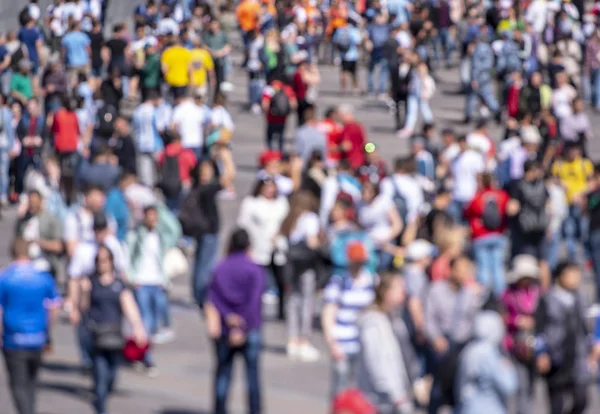 Imagem Turva Multidão Pessoas Como Pano Fundo Fora Foco Imagem — Fotografia de Stock