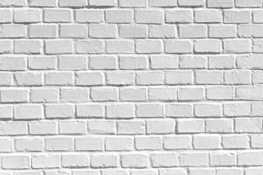 Beyaz temiz tuğla duvar, doku, arka plan veya arka plan, yüksek çözünürlüklü resim olarak
