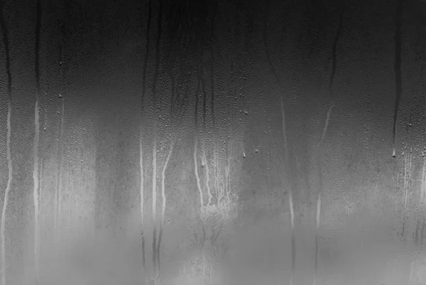 Ventana Vidrio Real Con Vapor Condensación Superficie Lluvia Noche —  Fotos de Stock