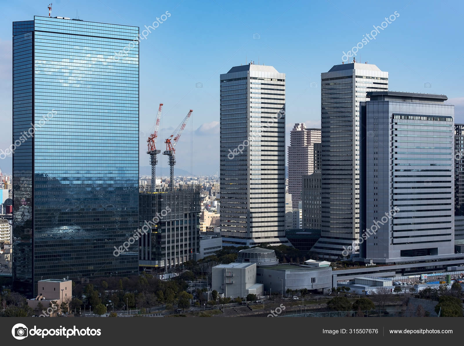Osaka Jan Japan City Skyline Modern Districts Osaka City January Stock Editorial Photo C Savvatexture