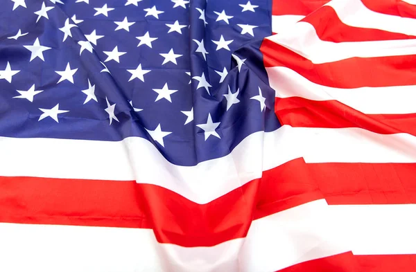 Abd Kumaş Bayrağı Dokusu Veya Arka Planı Amerikan Bayrağı — Stok fotoğraf