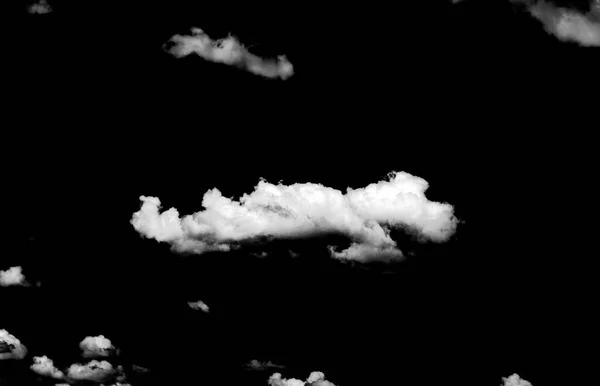 Nubes Cúmulos Blancos Sobre Fondo Negro —  Fotos de Stock