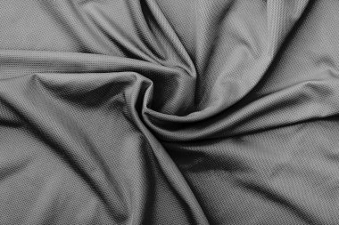 Polyester kırışık siyah kumaş dokusu