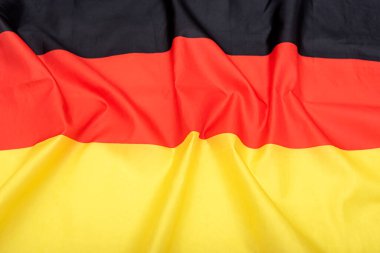 Almanya ya da Alman bayrağının buruşuk doğal kumaşı