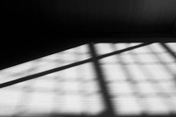 Linhas Abstratas Pretas Sombras Parede Madeira Chão — Fotografia de Stock