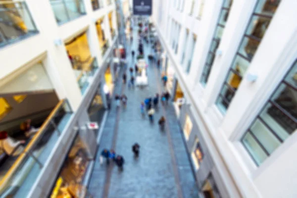 Shopping Center Com Clientes Imagem Desfocada Borrada Como Fundo — Fotografia de Stock