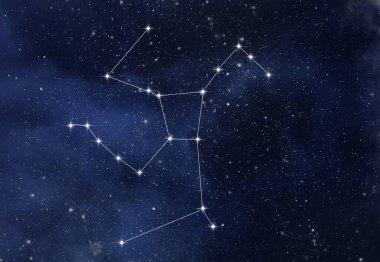 Geceleyin Herkül takımyıldızı Yıldızlı gökyüzü