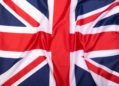 Arka plan veya doku olarak Birleşik Krallık 'ın kumaş bayrağı