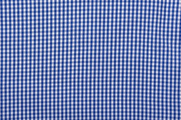 Blå Rutig Textil Del Rutig Skjorta Ovanifrån Som Bakgrund Eller — Stockfoto