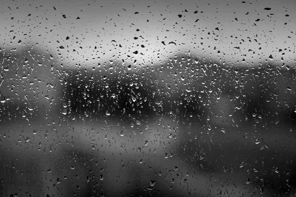 Wassertropfen Auf Fenster Nach Starkem Regen Als Textur Oder Hintergrund — Stockfoto