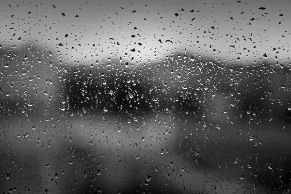Wassertropfen Auf Fenster Nach Starkem Regen Als Textur Oder Hintergrund — Stockfoto
