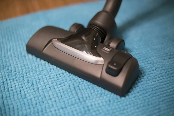 Vacuum Cleaner Light Blue Carpet — Stock Photo, Image