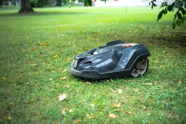 Robotic lawnmower Stock Photos, Royalty Free Robotic lawnmower