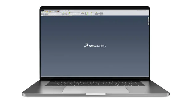 Κρακοβία Πολωνία Οκτωβρίου 2018 Solidworks Εγκατεστημένο Στον Macbook Ένα Λειτουργικό — Φωτογραφία Αρχείου