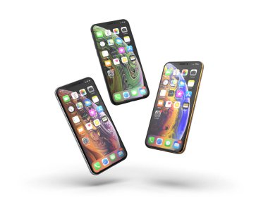 Krakov, Polonya - 9 Ocak 2019: iphone Xs Apple smartphone yeni bir sürümünü.