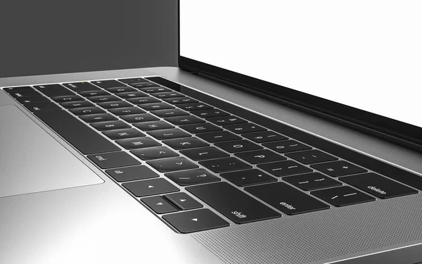 Papan Tik Laptop Dengan Layar Kosong — Stok Foto