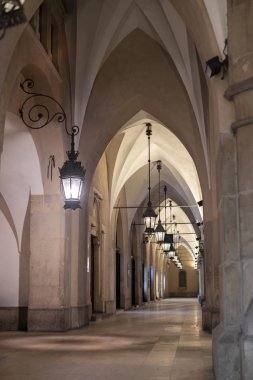 Polonya 'da gece Krakow.