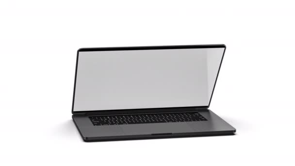 Laptop com tela em branco. — Vídeo de Stock