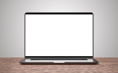Dizüstü tasarım şablonu. Mockup.
