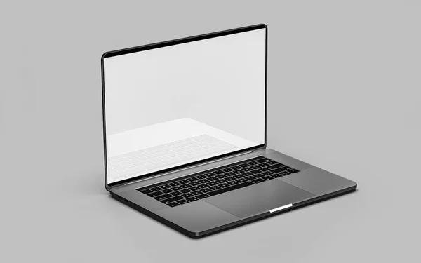 Laptop Sjabloon Geïsoleerd Wit Mockup — Stockfoto