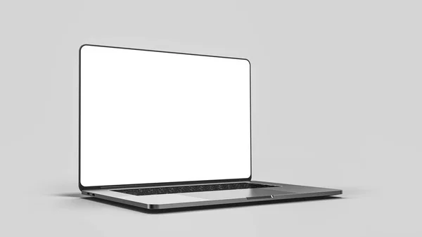 Laptop Sjabloon Geïsoleerd Wit Mockup — Stockfoto