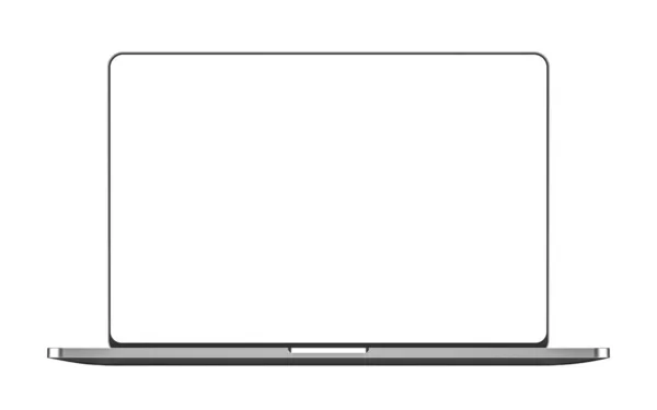 Шаблон Ноутбука Изолирован Белом Mockup — стоковое фото