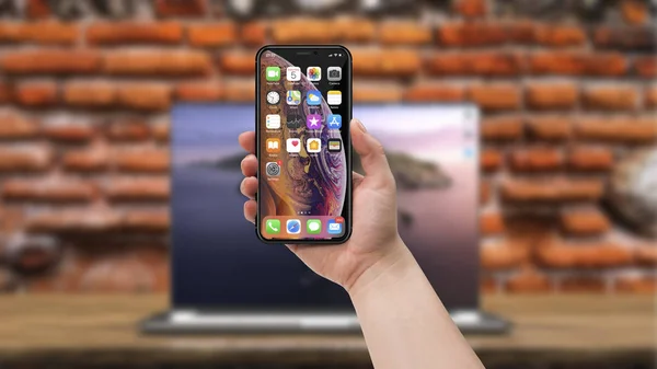 Krakov Polsko Října 2019 Iphone Pro Novou Verzi Smartphonu Apple — Stock fotografie