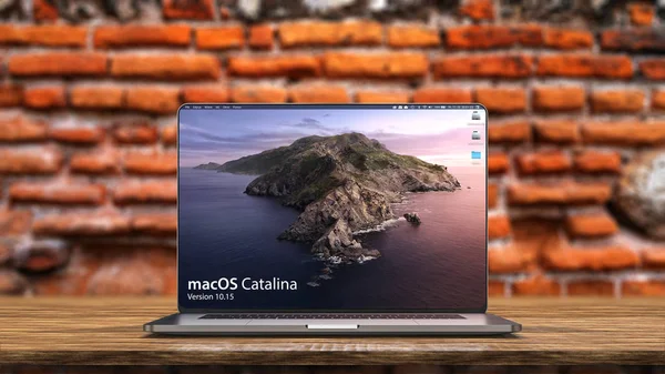 Cracow Poland October 2019 Macbook Pro Μια Νέα Έκδοση Για — Φωτογραφία Αρχείου