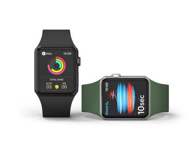 Cracow, Polonya - 21 Eylül 2020: Apple Watch Serisi 6