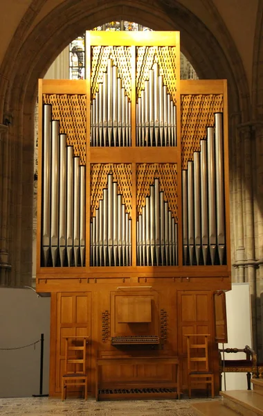 Órgão Eclesiástico Catedral São Miguel São Gudula — Fotografia de Stock