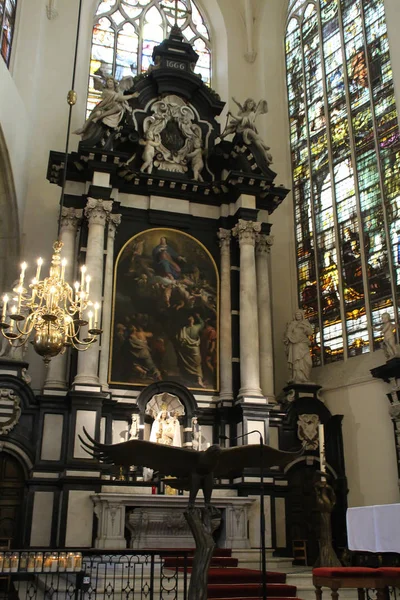 Altar Catedral São Miguel São Gudula — Fotografia de Stock