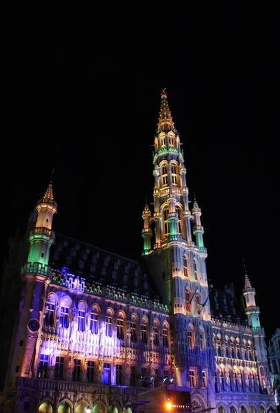 Night Scene Belgium Architecture Light Brussels — Stock Photo, Image