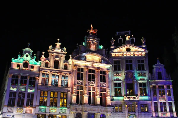 Night Scene Belgium Architecture Light Brussels — Stock Photo, Image