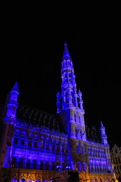 Night Scene Belgium Architecture Light Brussels — Stock Photo, Image