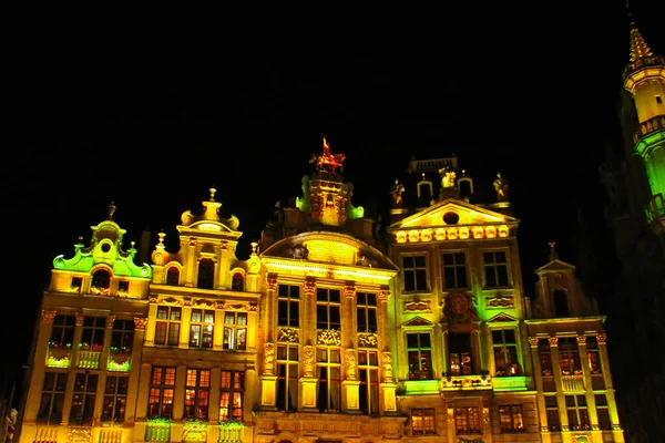 Night Scene Belgium Architecture Light Brussels — Stock Photo, Image