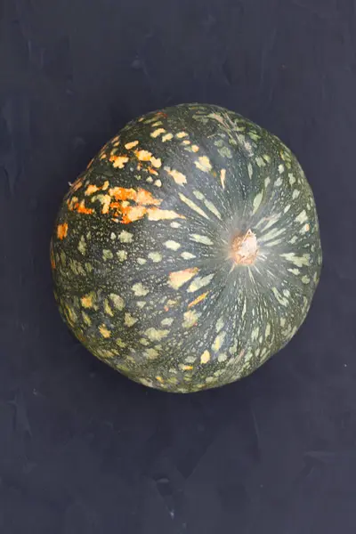 Sonbaharda hasat düzeni. Siyah bir arka plan üzerinde kabak.