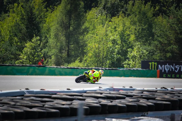 Moto Brno Augusztus 2018 Cseh Nagydíj Motoros Motorkerékpár Készpénzes Versenyen — Stock Fotó