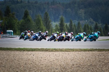 Moto GP Brno 3 - 5 August 2018. Czech Grand Prix. Motorbike ( motorcycle ) ring race. clipart