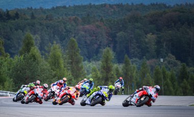 Moto GP Brno 3 - 5 August 2018. Czech Grand Prix. Motorbike ( motorcycle ) ring race. clipart