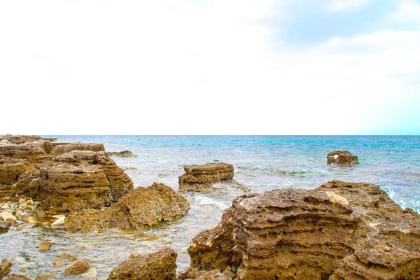 Tipo Croacia Mar Adriático Costa Rocosa Ciudad Umag — Foto de Stock