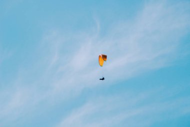 Slovenya. Slovence Alps. Dağları'nda yamaç paraşütü.