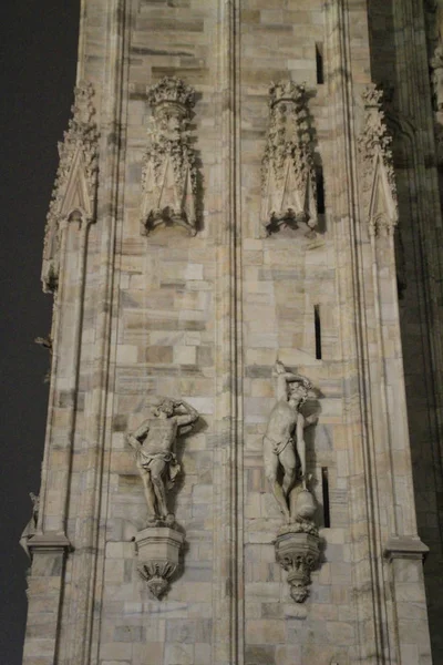Katedra Duomo Milano Poświęcony Narodzenia Najświętszej Maryi Panny Gotycki Kościół — Zdjęcie stockowe