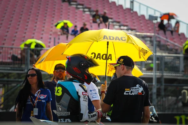 Adac Junior Cup August 2018 Czech Grand Prix Motorbike Motorcycle — Stock Photo, Image