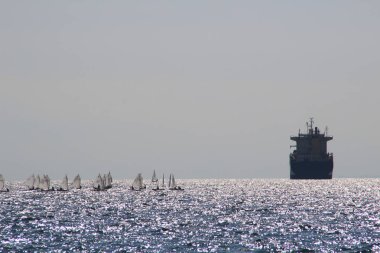 Thessaloniki, Yunanistan'ın şehirde sahil. Akdeniz, tatil.