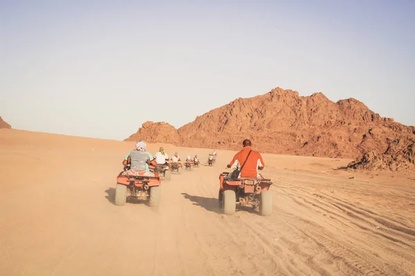 Mısır Çölde Sharm Sheikh Kum Kum Borkhan Rock Günbatımı Dört — Stok fotoğraf