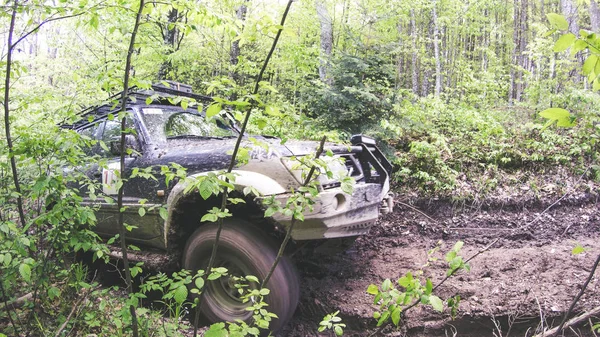 Voyager Voiture Dans Les Montagnes Expédition Ukrainienne Frontière Des Carpates — Photo