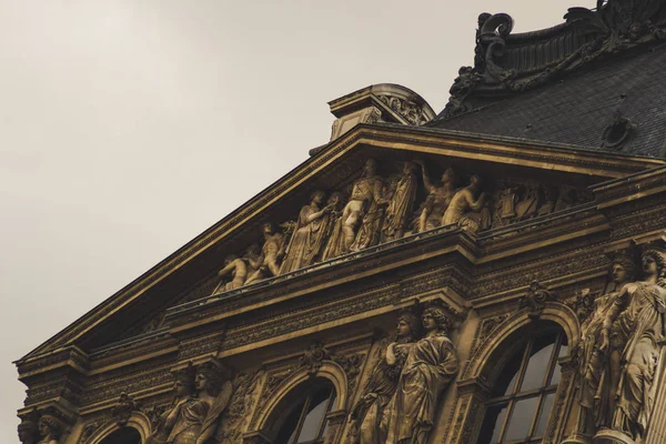 Древняя Парижская Архитектура Дома Церкви Скульптуры Красота Города Город Любви — стоковое фото