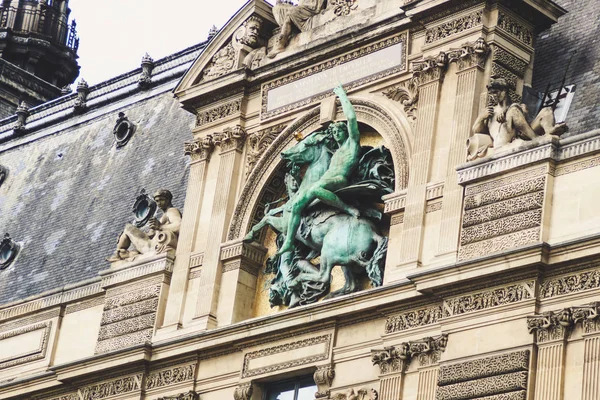 Arquitectura Parisina Antigua Casas Iglesias Esculturas Belleza Ciudad Ciudad Del — Foto de Stock