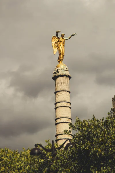 Arquitectura Parisina Antigua Casas Iglesias Esculturas Belleza Ciudad Ciudad Del — Foto de Stock